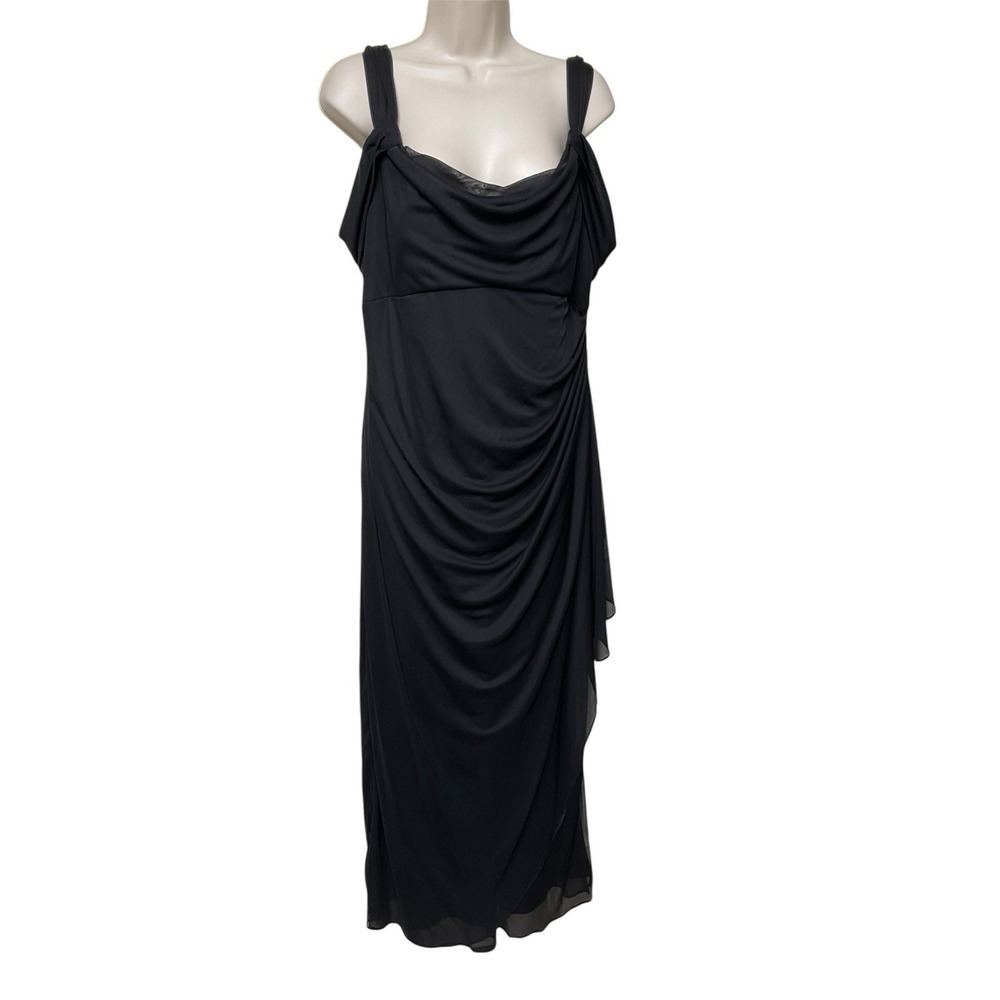 Alex‎ Evenings Gown Dress Size 16 Black  Y2K Whimsigoth Fairy Formal Prom Fairy